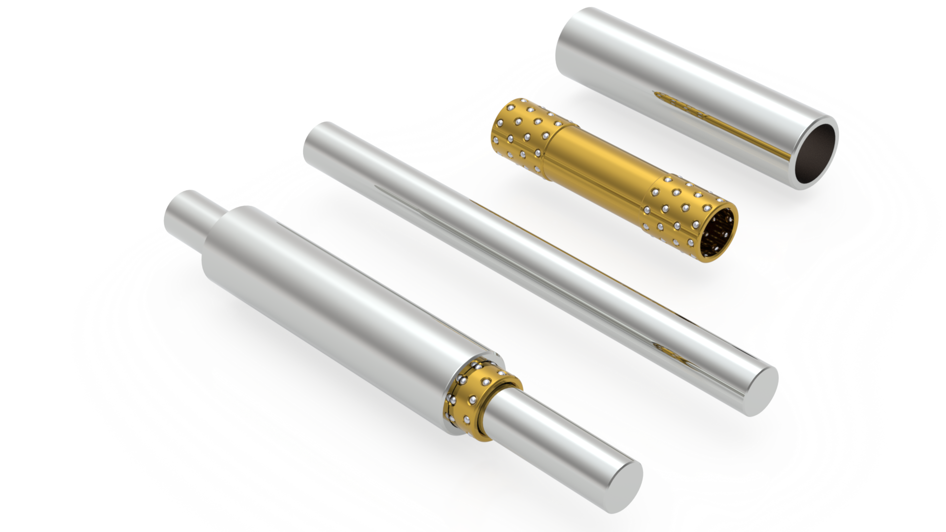Komponenten für Linearkugelführungen